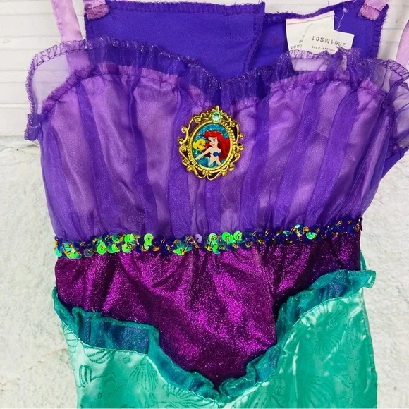 Disney little Mermaid Ariel Kids Costume - Purple and Teal size 4-6X - Picture 6 of 13